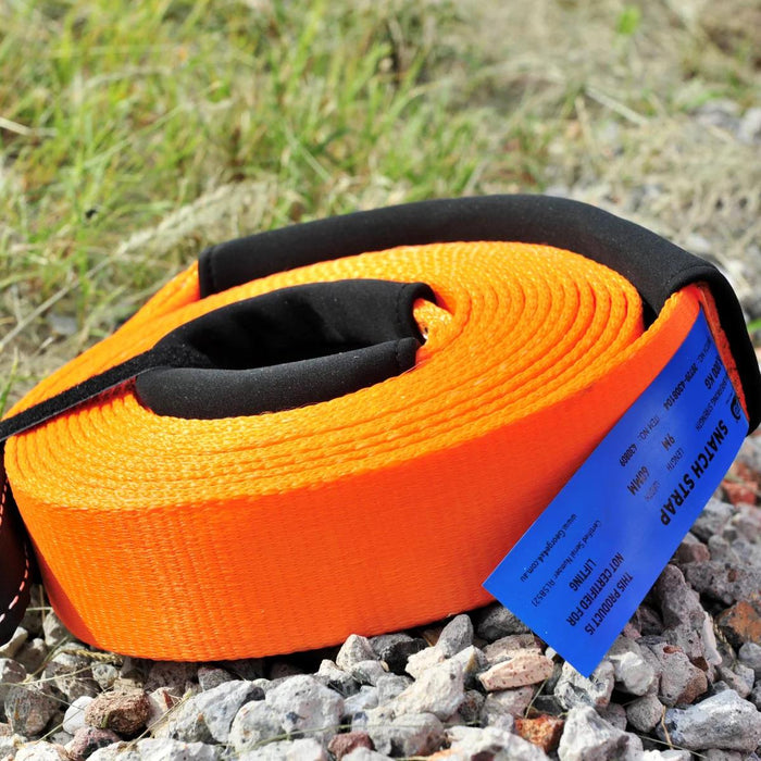 HARD UNIT 60mm x 9M 6500KG Heavy Duty 4WD Snatch Strap Tow Strap Recovery