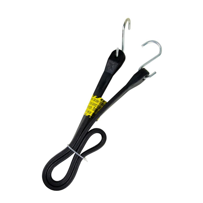 Monkey Grip EPDM Flexible Flat Rubber Cargo Strap Metal Hooks Bungee 104cm (41")