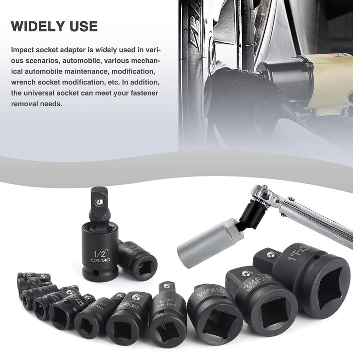 PK TOOLS 11PC Impact Adapter And Reducer Set Socket Driver Wrench Made in Taiwan