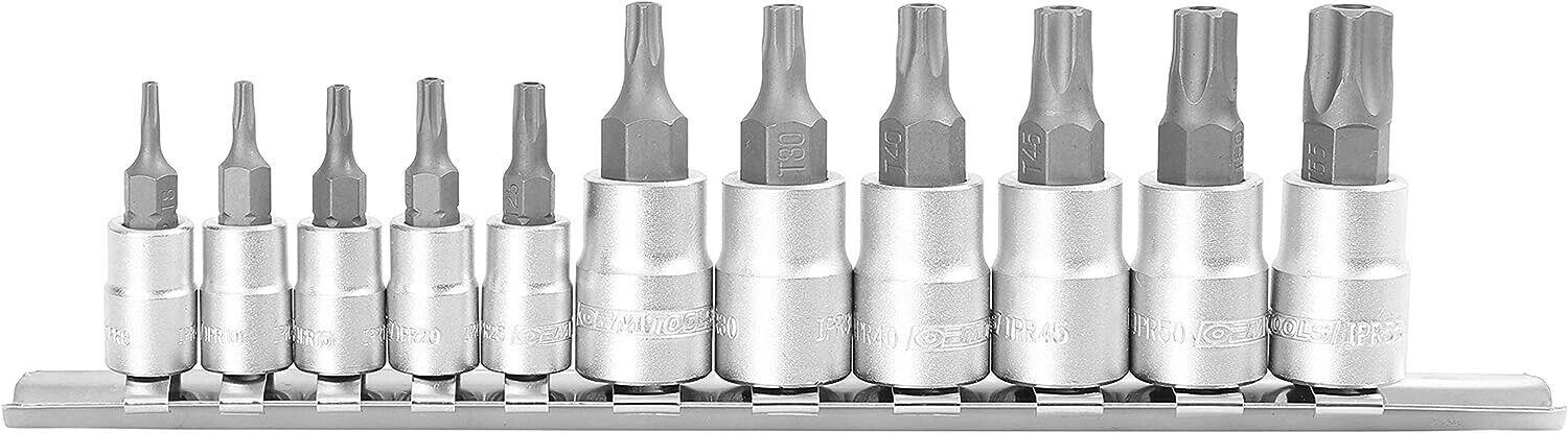 13Pcs Impact Torx Star Socket Bit Set 1/4" 3/8'' 1/2'' Drive Premier Torx T8-T70