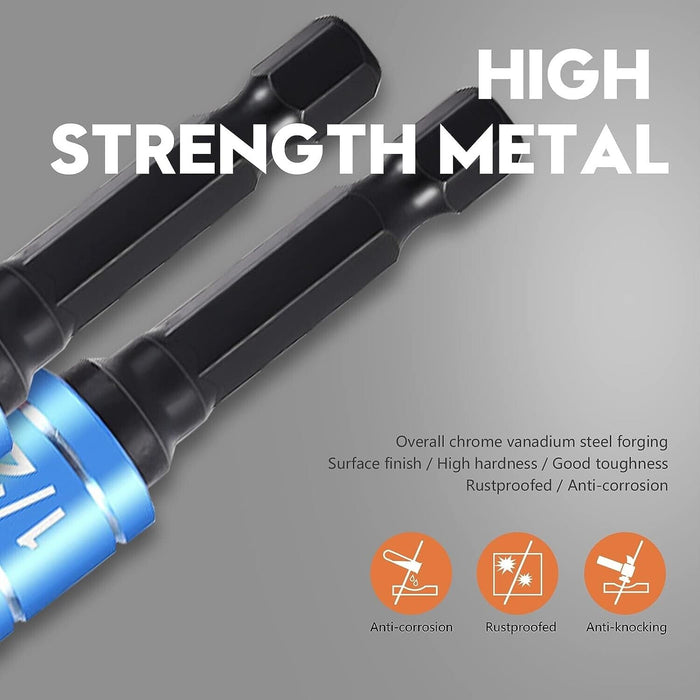 PK Tools Quick Release Socket Drill Adaptor 70mm 3pc 1/4", 3/8" 1/2" Made TAIWAN