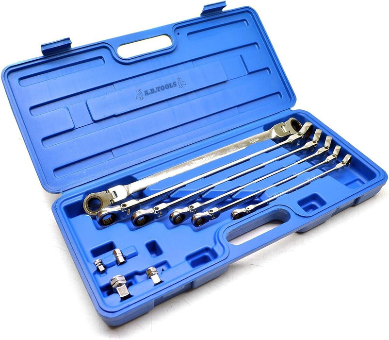 Force pro 10pc 72T 180° Extra Long Double Ended Ratchet Spanner Set Ultra-smooth