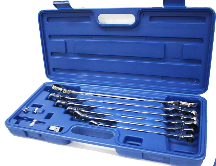 Force pro 10pc 72T 180° Extra Long Double Ended Ratchet Spanner Set Ultra-smooth
