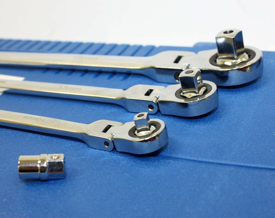 Force pro 10pc 72T 180° Extra Long Double Ended Ratchet Spanner Set Ultra-smooth