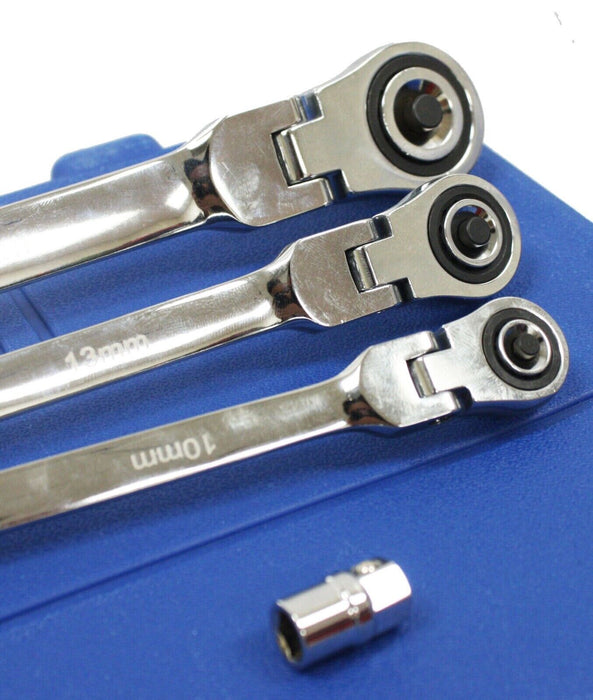 Force pro 10pc 72T 180° Extra Long Double Ended Ratchet Spanner Set Ultra-smooth