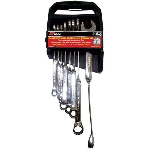Force pro 8PC TWISTED  45 Degree Extra Long COMBINATION SPANNERS 10-19mm