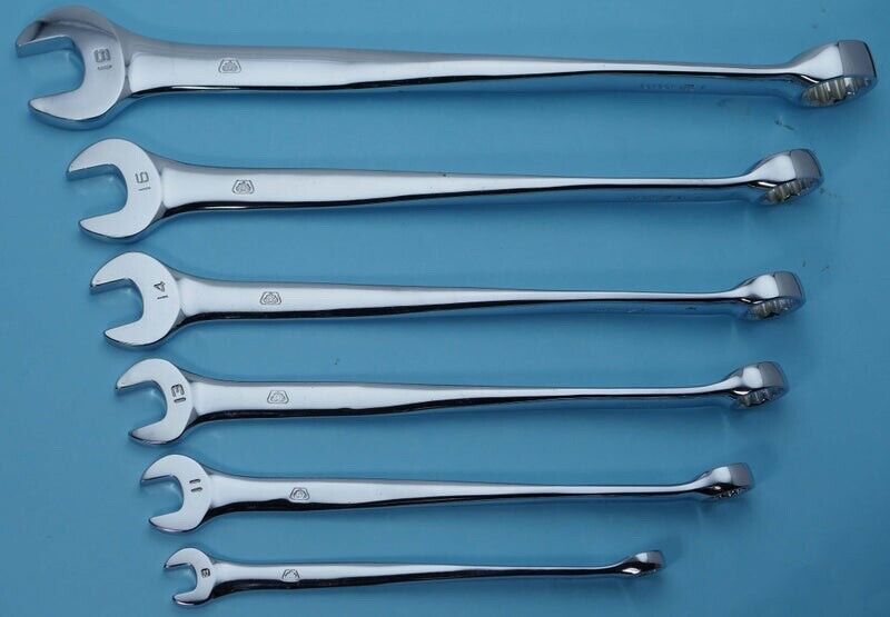 Force pro 8PC TWISTED  45 Degree Extra Long COMBINATION SPANNERS 10-19mm