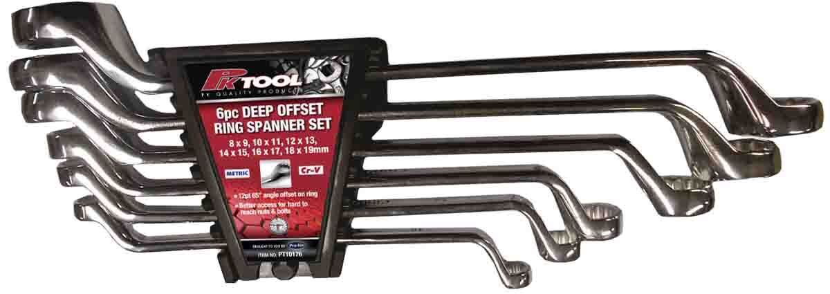 PRO Double Deep Offset Ring End 1/4"-11/16" SAE MERTIC 8-19MM Spanner Wrench - FISHER DISCOUNT