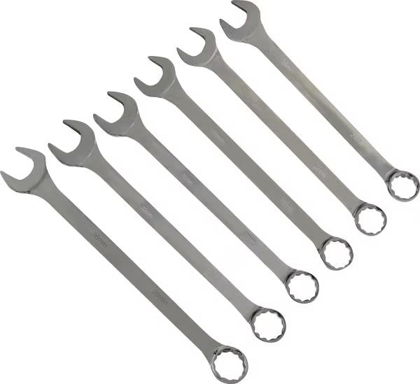 PRO  6PC Extra Large Combination Spanner Set Size 34mm 36mm 38mm 41mm 46mm 50mm