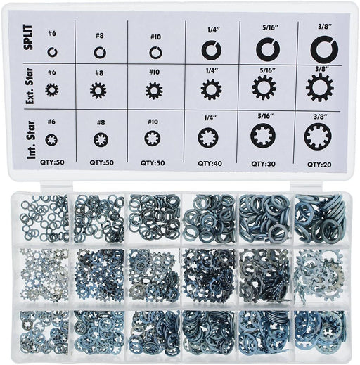 Assortment Kit Roll Pin Hitch Cotter Split R Pins Wing Nut Flat Spring Washer - FISHER DISCOUNT