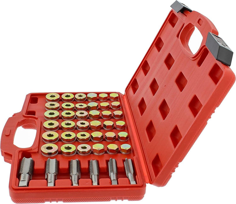 Force 114pc Oil Pan Thread Repair Kit Sump Gearbox Drain Plug Tool Set M13 - M22