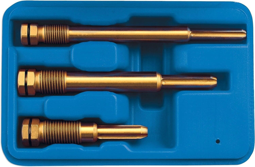 PK Tools Glow Plug Reamer 3pc Set M10, M12 (Short) M12 (Long)
