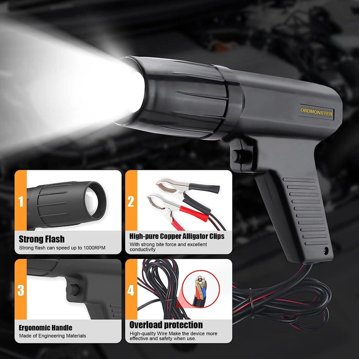 Force pro  Timing Light Strong Flash  Inductive Xenon All 12V Petrol Engines