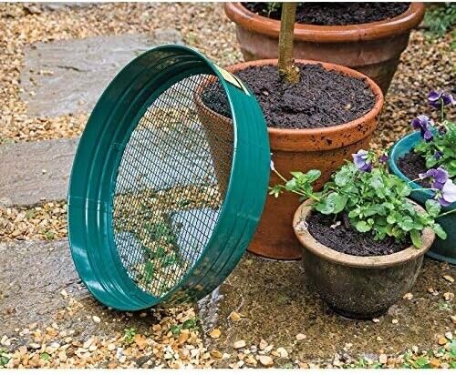 Garden Metal Sieve Composy Soil Sand Green Stone Mesh Soil Sieve Gravel 3 SIZE - FISHER DISCOUNT