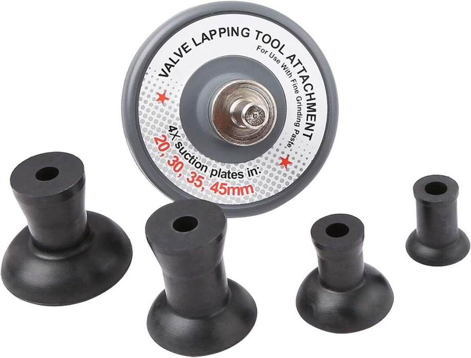 Force pro Shank Valve Lapping Tool Attachment + 4 Suction Plates 20 30 35 40mm