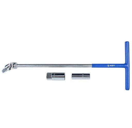 Spark Plug Removal Tool 16mm & 21mm T-Handle Flexible Socket Wrench Set 450mmL - FISHER DISCOUNT