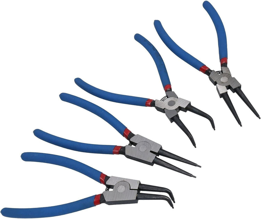 4x 9" Circlip Pliers Set Internal External Bent Straight Snap Ring Remove Tool