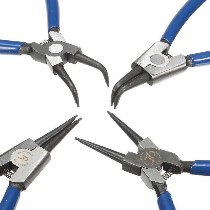 4x 9" Circlip Pliers Set Internal External Bent Straight Snap Ring Remove Tool