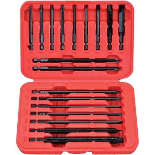 PK Tool 18pc S2 STEEL Screwdriver Bits Set Phillips  Pozi Blade 75mm&150mm