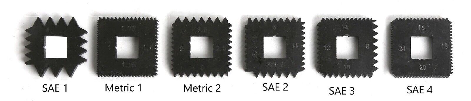 PK TOOLS  Outside Thread Chaser Standard 6 Dies Set from 1-1/4'' to 5'' O.D