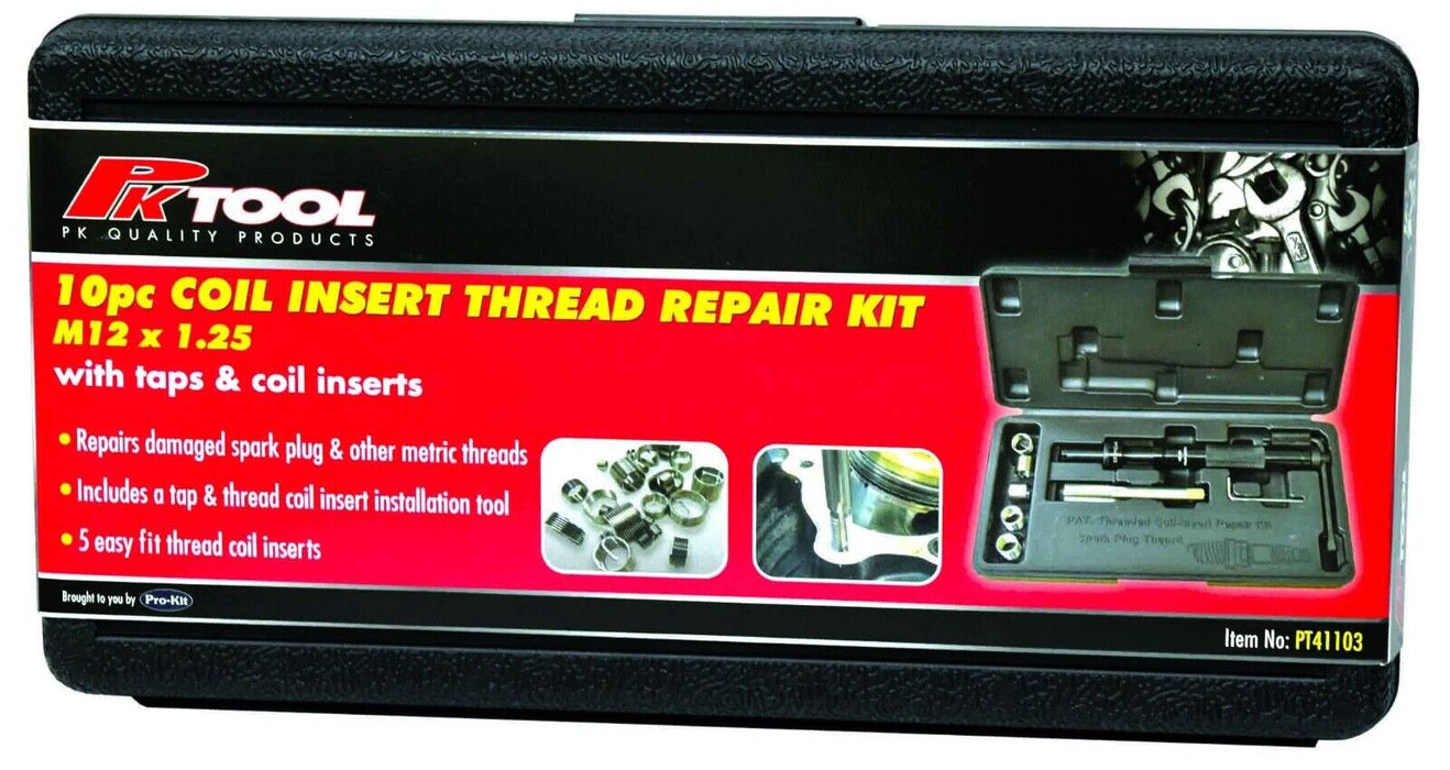 Force pro Spark Plug Threaded Coil Insert Repair Tool Kit M12 x 1.25/M14 x 1.25