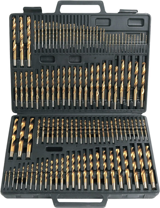 115-PC HSS TITANIUM DRILL BIT SET (26-LETTER, 60-NUMBER, SAE 29-FRACTION SIZES) - FISHER DISCOUNT