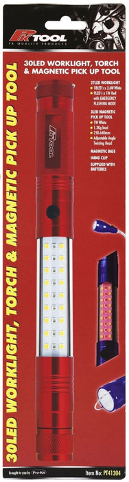 Force pro 30LED WORKLIGHT, TORCH & MAGNETIC TELESCOPIC TOOL Pick Up Tool