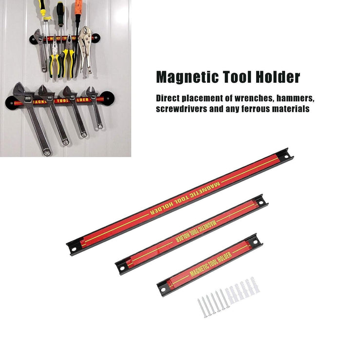 3pc Magnetic Tool Holder Strong Storage Rack Wall Mounted Organiser Socket Rail