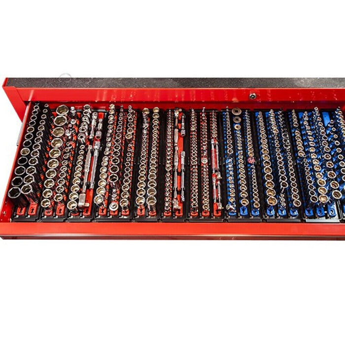 Force pro 1/4 3/8 1/2" Dr. ABS 360º DUAL MAGNETIC ALUMINIUM RAIL Tray Short Deep