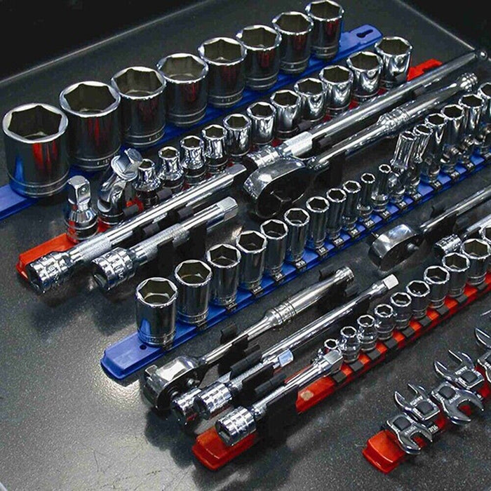 Force pro 1/4 3/8 1/2" Dr. ABS 360º DUAL MAGNETIC ALUMINIUM RAIL Tray Short Deep