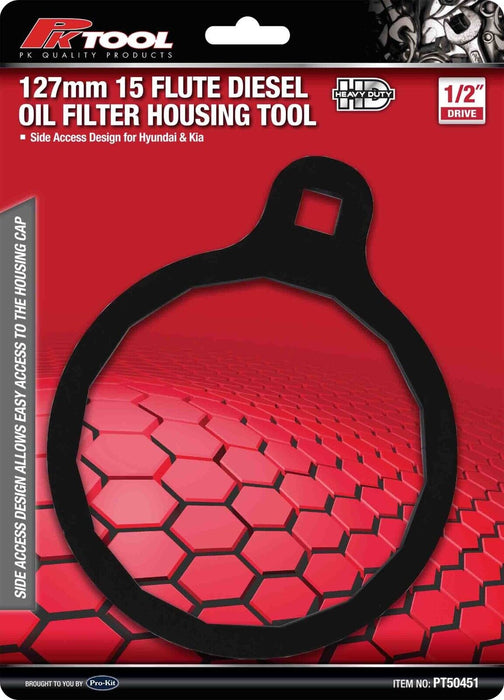Force pro 1/2” DR 127mm 15 Flute 0L or 2.2L CRDi Diesel Oil Filter Housing Tool