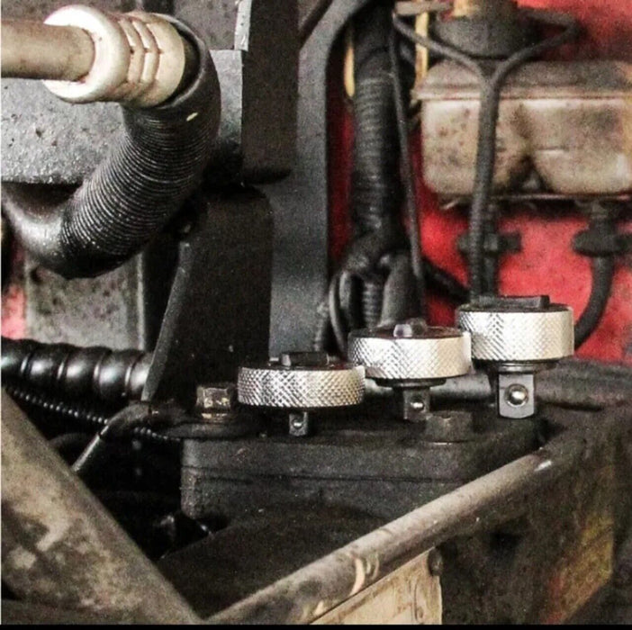 3pc Palm Ratchet Wrenches Finger Grip Ratcheting Socket Wrench 1/4" 3/8" 1/2" Dr