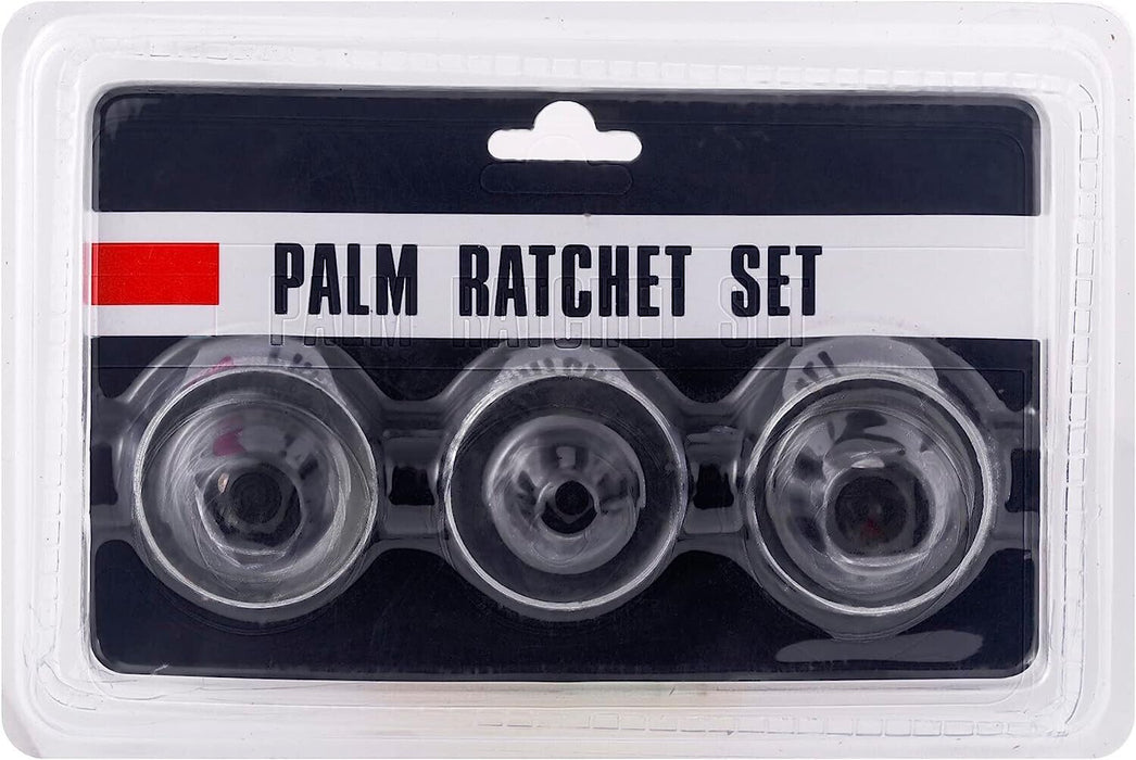 3pc Palm Ratchet Wrenches Finger Grip Ratcheting Socket Wrench 1/4" 3/8" 1/2" Dr