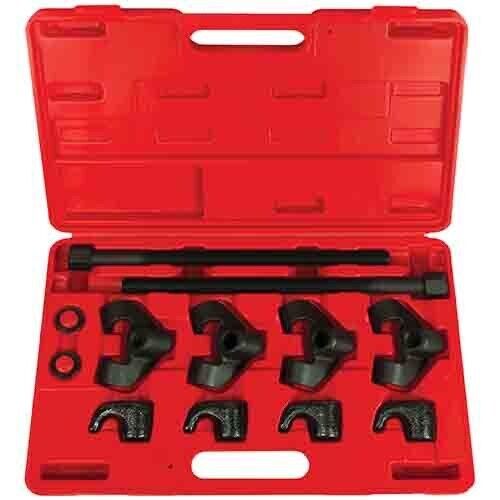 Force pro 12PC Coil Spring Compressor Kit Twin & Single Claw 300Mm Screw