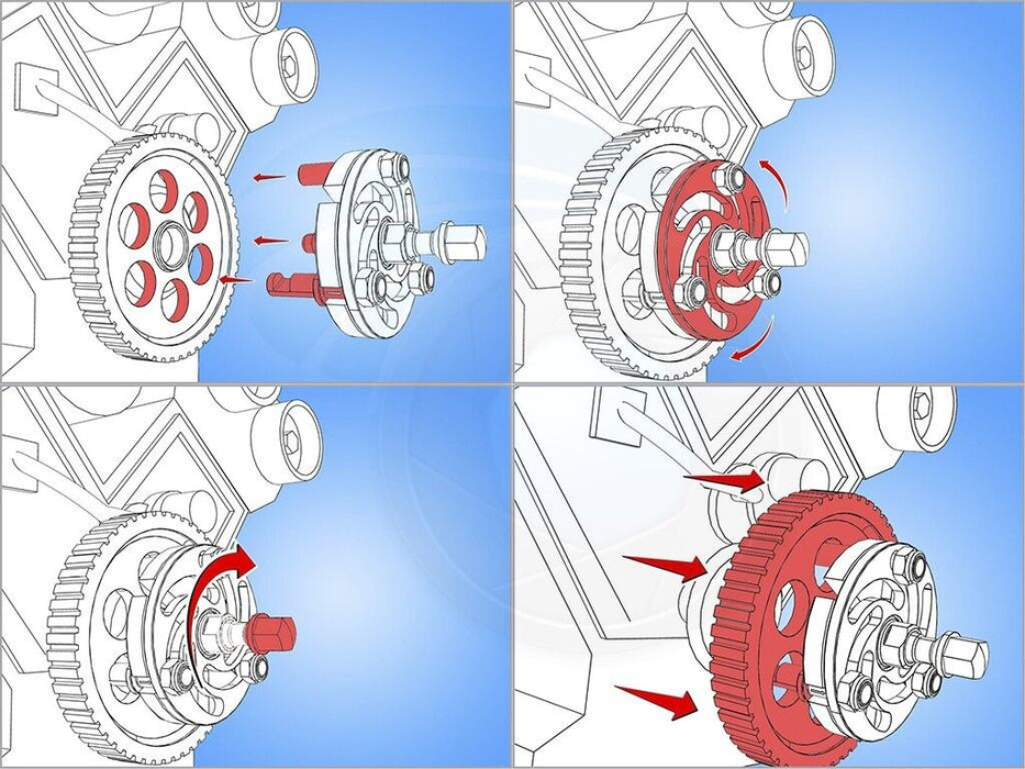 PK Tool 42-82mm Adjustable Timing Camshaft Pulley & Harmonic Balancer Puller