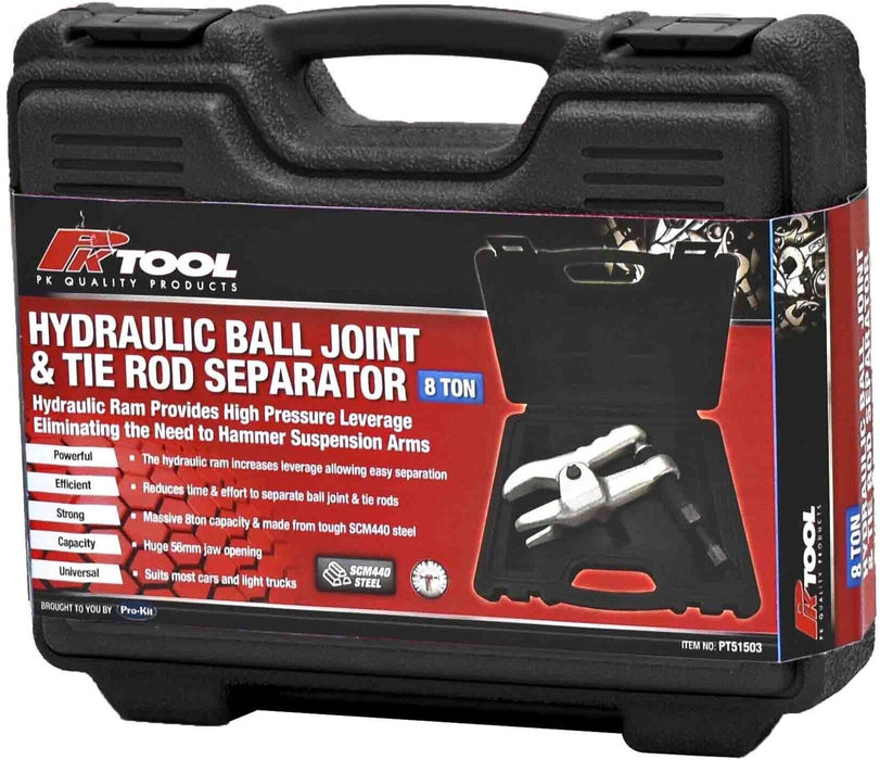 PK Tool Hydraulic 56mm Jaw Ball Joint & Tie Rod Separator SCM440 Tough Steel