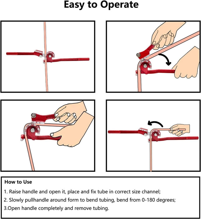 Force Pro 3in1 180° Tube Bender Spring Bender Plumbing A/C Aluminium Copper Pipe
