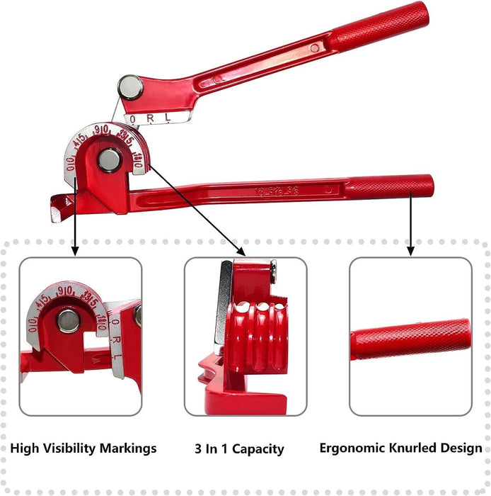 Force Pro 3in1 180° Tube Bender Spring Bender Plumbing A/C Aluminium Copper Pipe