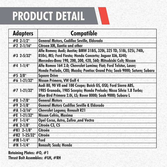 22pcs Disc Brake Wind Back Tool Kit to Rewind Car Truck Auto Caliper Piston