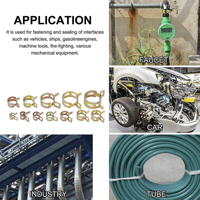 Adjustable Spring Hose Clamps Kit Petrol Fuel Line Range Water Pipe Tube Clip AU