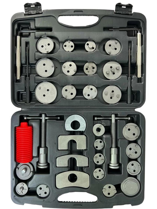 35pc Brake Piston Wind Back Caliper Rewind Tool Kit Left & Right Hand Threaded