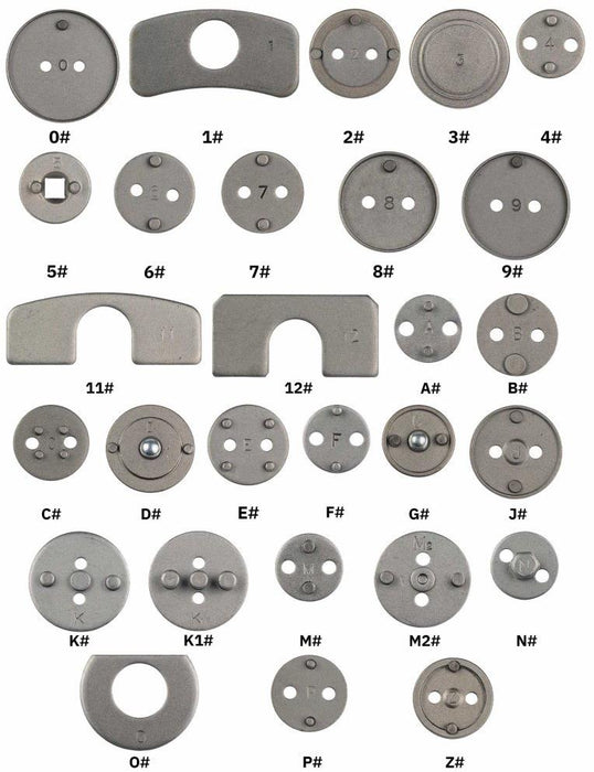 35pc Brake Piston Wind Back Caliper Rewind Tool Kit Left & Right Hand Threaded