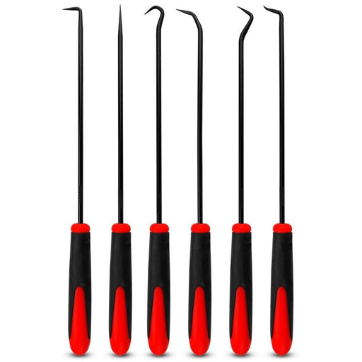 6PC Extra Long  Pick and Hook Set O Ring Seal Puller Remover Mechanic Heavy Duty - FISHER DISCOUNT