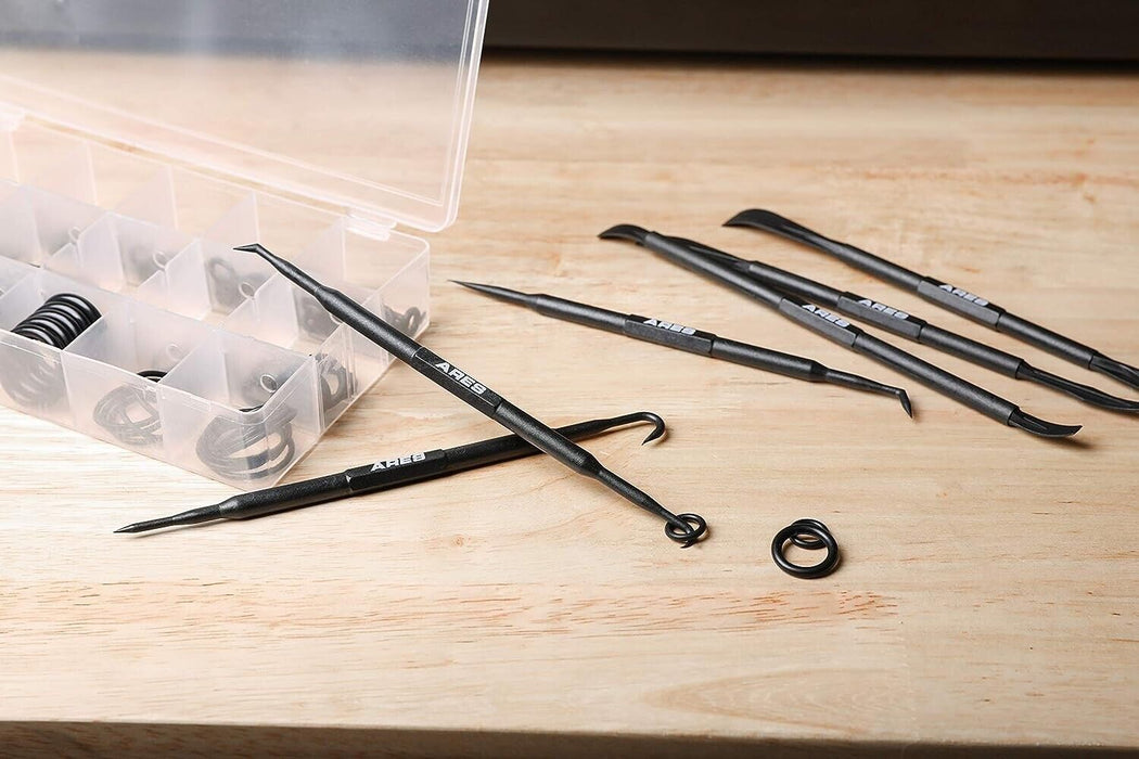 Force pro 6PC ABS Plastic Black Composite Non Marring Hook Pick Pry Bar Set