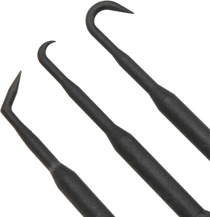 Force pro 6PC ABS Plastic Black Composite Non Marring Hook Pick Pry Bar Set