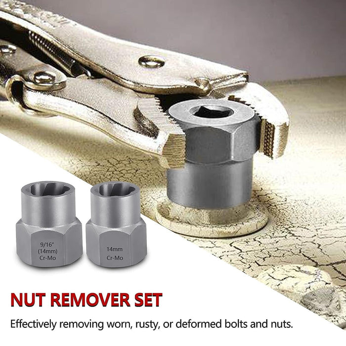 Force pro 26pc Screw & Bolt Extractor Easy Out Remover Drill Bit Broken Nut Bolt