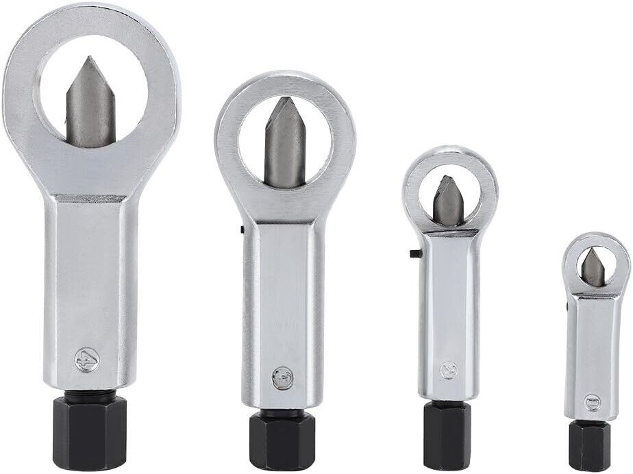 4Pc Corroded Damaged Rusted Nut Cracker Breaker Cutter Remover Splitter Tool Kit