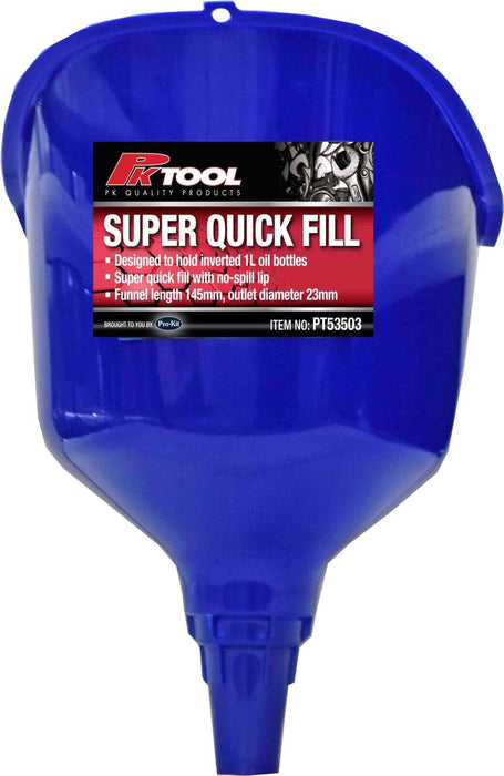 PRO Super Quick Fill Funnel - 1Ltr Bottle Holder Design 140 x 130/ 245x 240mm