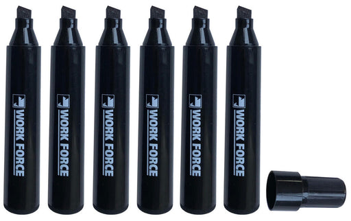 6 x BLACK Pentel N50XL Jumbo Permanent Marker Chisel Point N50XLA - FISHER DISCOUNT