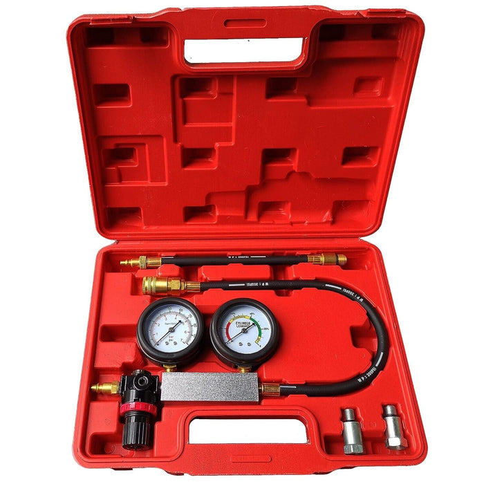 0-100PSI Cylinder Leakage Detector Test Kit Petrol Engine Leak Down Tester Tool